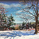 Oil painting New England Winter by Elizabeth4361 Medeiros