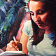 Oil painting Aura of Inspiration by Elizabeth4361 Medeiros