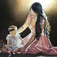 Oil painting Precious Moment by Elizabeth4361 Medeiros