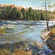 Oil painting The Housatonic and Ten Mile Confluence by Elizabeth4361 Medeiros