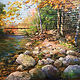 Oil painting The Ten Mile River, Sherman, CT. by Elizabeth4361 Medeiros