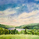 Watercolor Squantz Pond, New Fairfield, CT. by Elizabeth4361 Medeiros