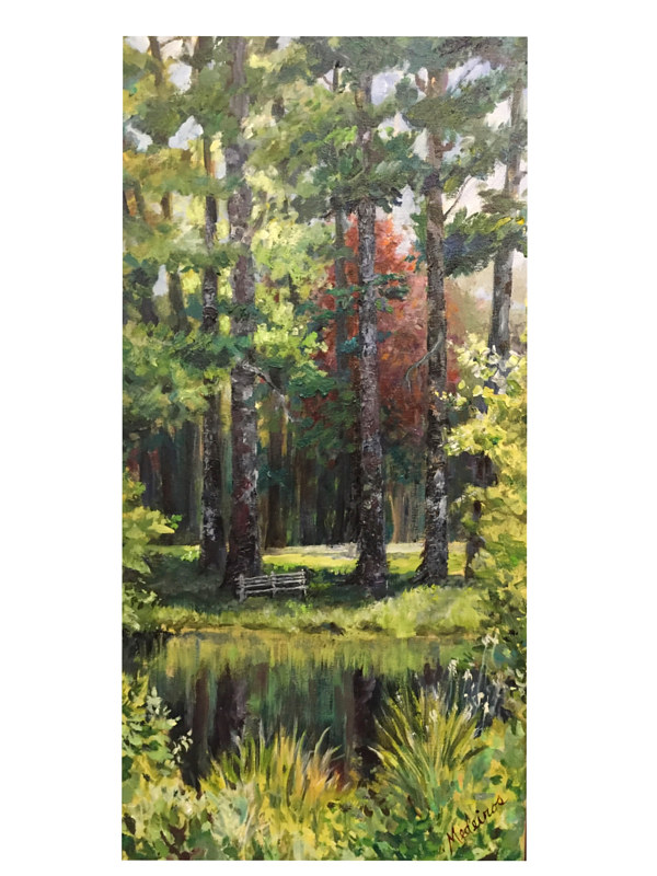 Oil painting Harrybrooke Park, New Milford, CT. by Elizabeth4361 Medeiros