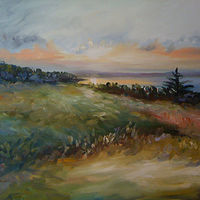 Oil painting Evening Sunset by Betty Ann  Medeiros