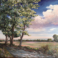 Oil painting By the Brook by Elizabeth4361 Medeiros