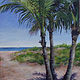 Oil painting Baby Palms, Fort Lauderdale, FL. by Elizabeth4361 Medeiros