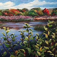 Oil painting The Great Swamp by Elizabeth4361 Medeiros