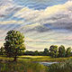 Oil painting &quot;Sunny Fields&quot; Catskill, NY by Elizabeth4361 Medeiros