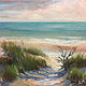 Oil painting Beach Path by Elizabeth4361 Medeiros