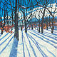 Acrylic painting First Snowfall by Elizabeth4361 Medeiros