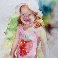 Watercolor Sunny Summer Day by Elizabeth4361 Medeiros