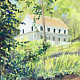 Oil painting The Parsonage, New Fairfield, CT by Elizabeth4361 Medeiros